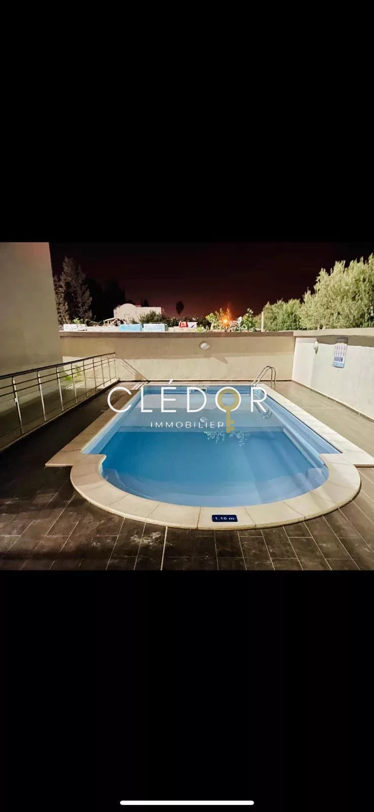 S+1 haut standing résidence avec piscine 100m de la plage Zone touristique Hammamet