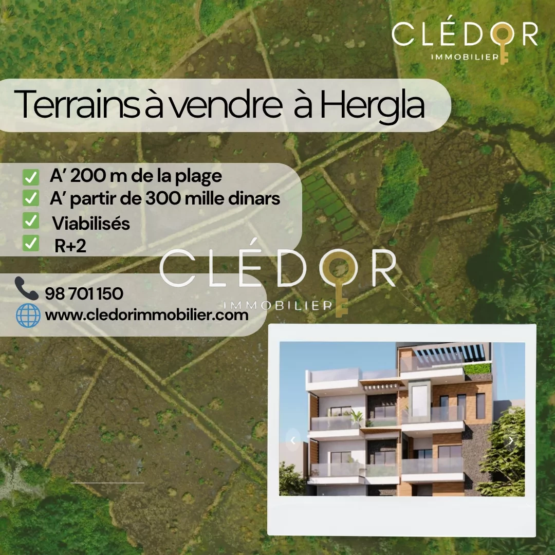 À Vendre – Lots de Terrains Viabilisés à Hergla